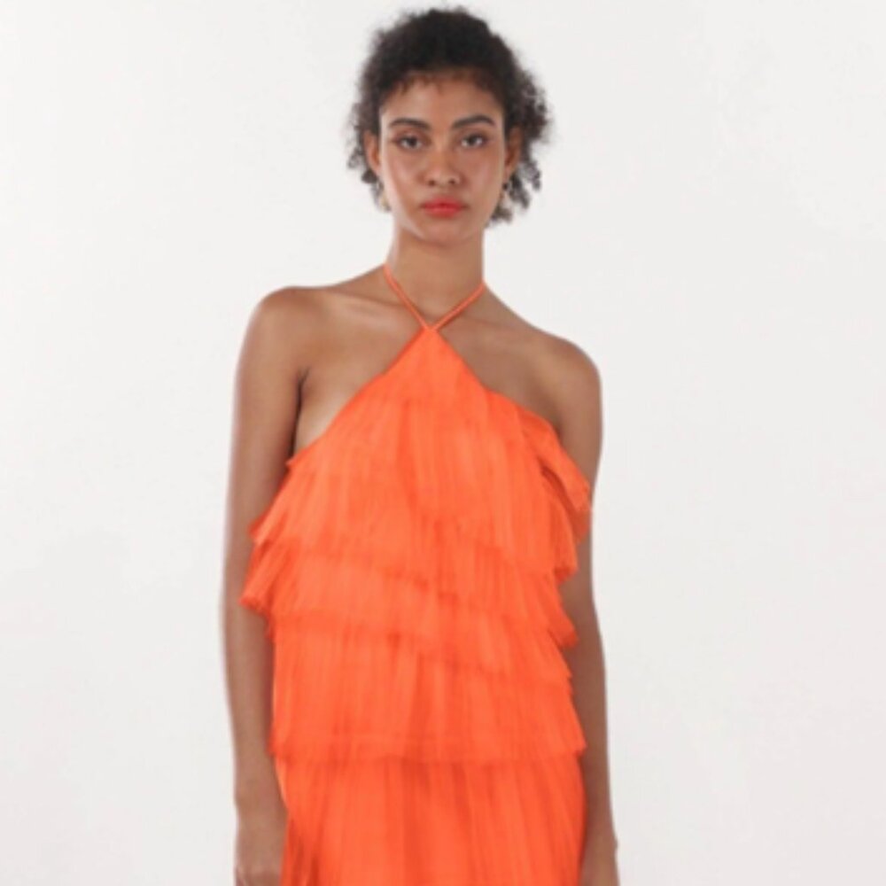 Sheath-Column Maxi Tulle Formal Dress